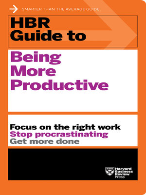 cover image of HBR Guide to Being More Productive (HBR Guide Series)